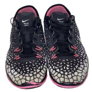 Nike Free TR Fit 5 Womens Shoes Running Walking Training Black Pink 8 704695